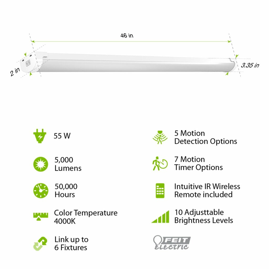 4 pack - Feit Electric SHOP/4/840/MM 55W LED Shop Light Utility