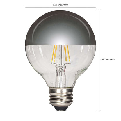 6 pack - Satco S9828 4.5W G25 Warm White LED Light Bulb