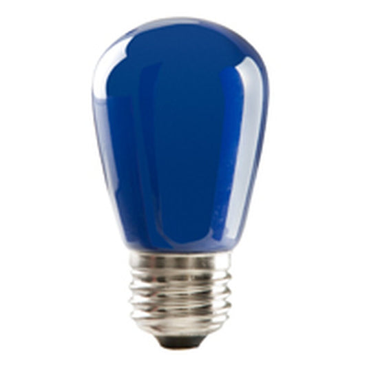 25 pack - Halco 80518 1.4W LED Dimmable Fixture S14 BLUE DIMMABLE E26