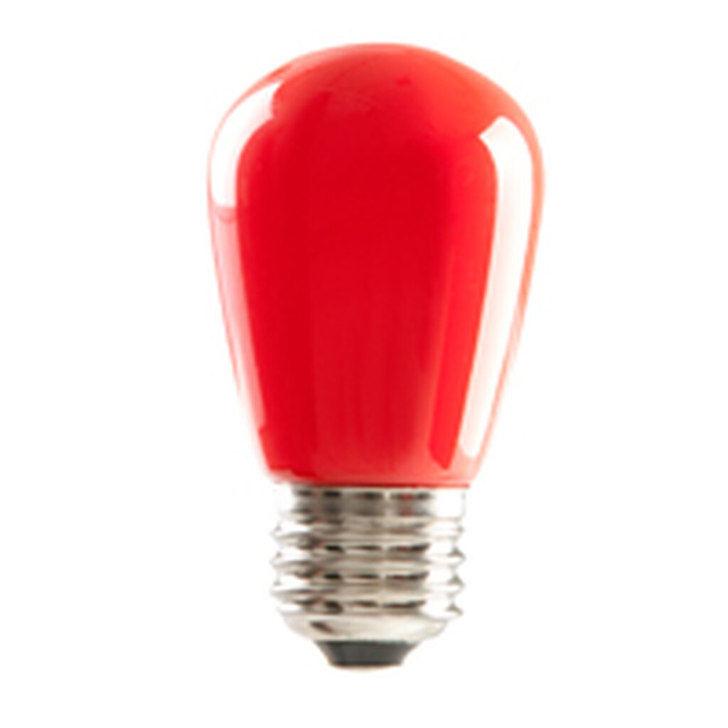 25 pack - Halco 80517 1.4W LED Dimmable Fixture S14 RED DIMMABLE E26