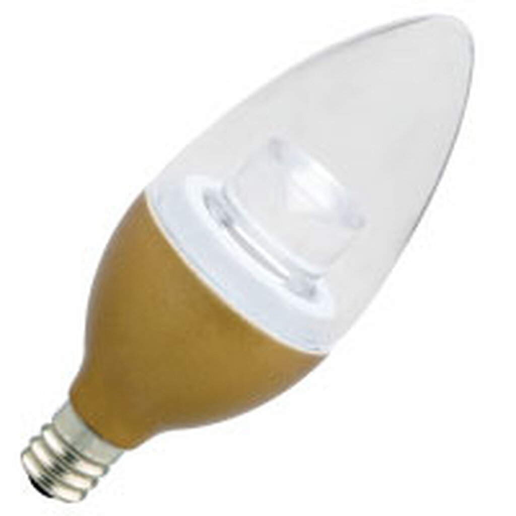 10 pack - ProLED 80789 3W LED Dimmable Fixture B11 BRASS 2700K