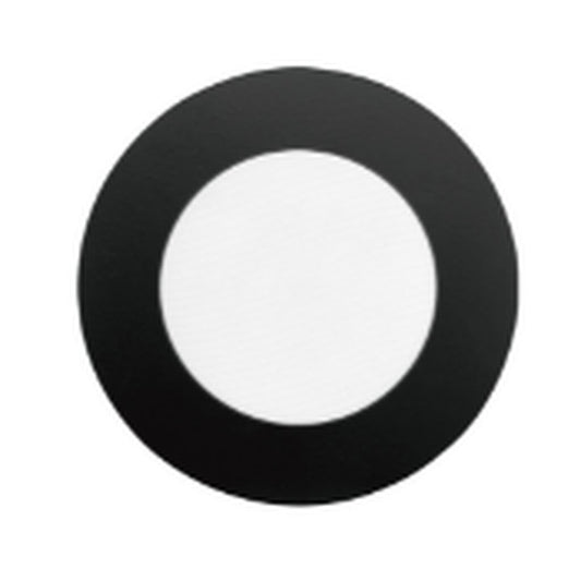 Halco 89121 LED Fixture 6in Round Flat Smooth Black Replacement Trim