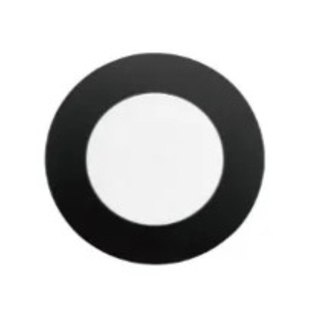 Halco 89154 LED Fixture 3in Round Flat Smooth Black Replacement Trim