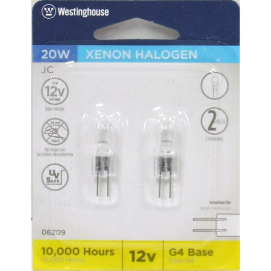 2 pack - Westinghouse 0620900 20W T3 Warm White Halogen Light Bulb