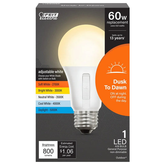 Feit Electric OM60/5CCTCA/DD/LEDI 8.8W A19 CCT LED Light Bulb