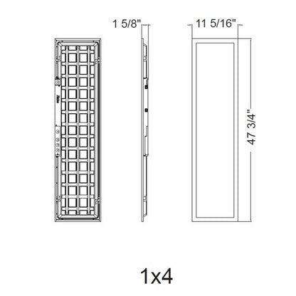 Halco 90518 20W/25W/30W LED Flat Panel Dimmable Fixture 1X4 Lumen