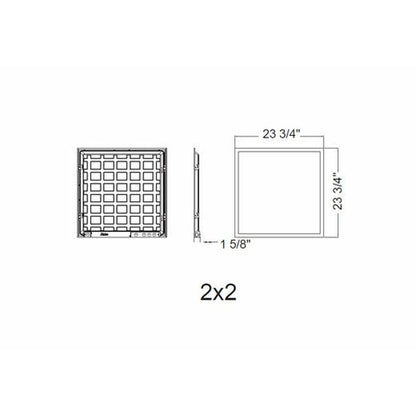 Halco 90519 20W/30W/35W LED Flat Panel Fixture FPL-22-LS-CS-UNV