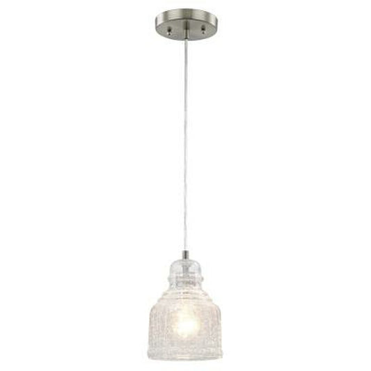 Westinghouse 6309200 Pendant Fixture 1 Light Mini Brushed Nickel