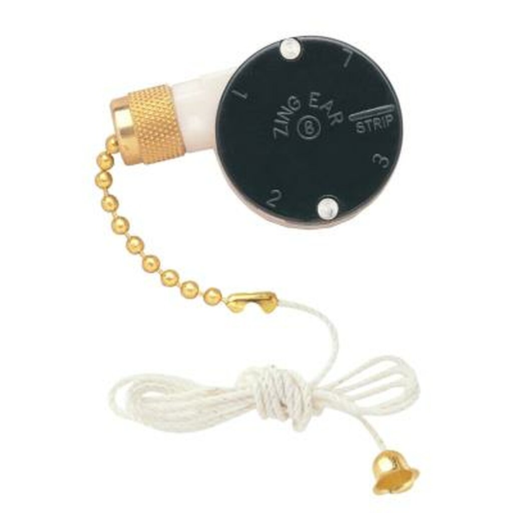 6 pack - Westinghouse 7702100 3-Speed Fan Switch with Polished Brass