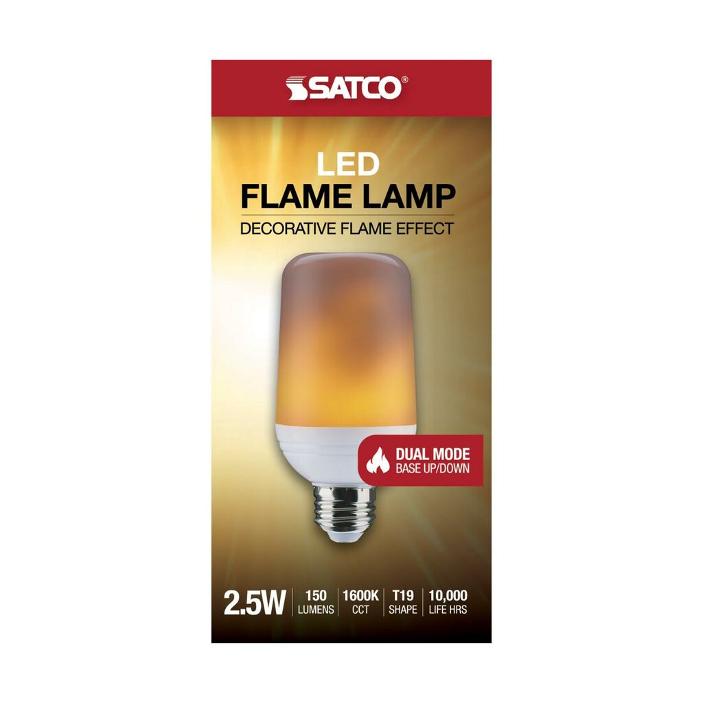 Satco S29806 2.5W Flame LED Light Bulb