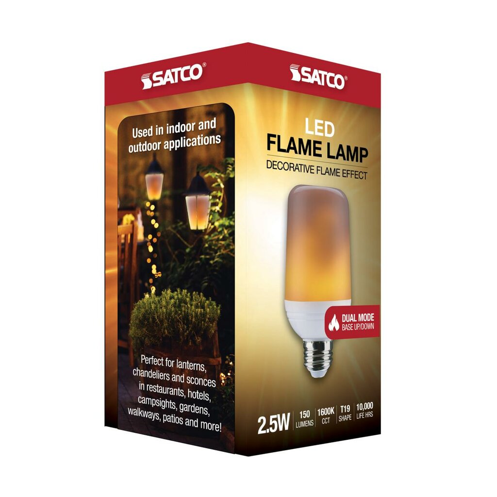 Satco S29806 2.5W Flame LED Light Bulb