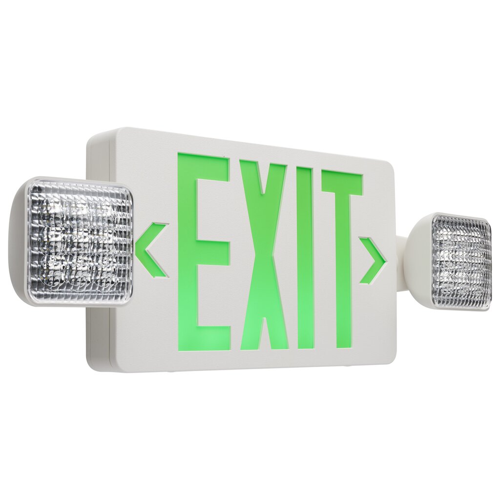 Satco 67-125 3.5W LED Fixture Combination Green Exit Sign/Emergency