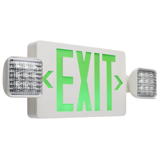 Satco 67-125 3.5W LED Fixture Combination Green Exit Sign/Emergency