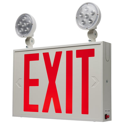 Satco 67-123 3W LED Fixture Combination Red Exit Sign/Emergency Light