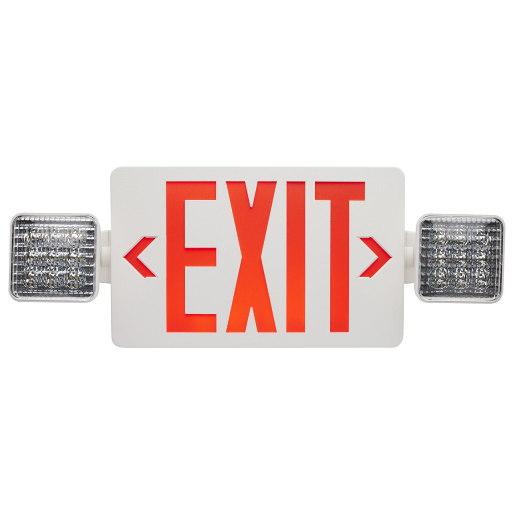 Satco 67-121 2.8W LED Fixture Combination Red Exit Sign/Emergency