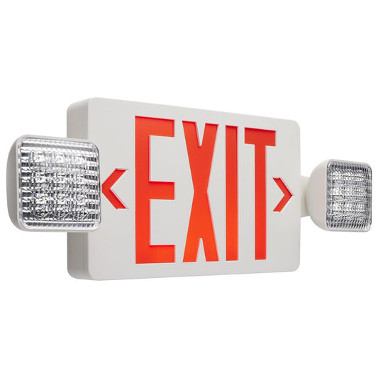 Satco 67-121 2.8W LED Fixture Combination Red Exit Sign/Emergency
