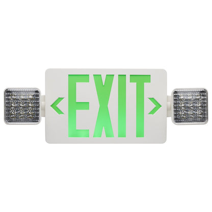 Satco 67-120 2.8W LED Fixture Combination Green Exit Sign/Emergency