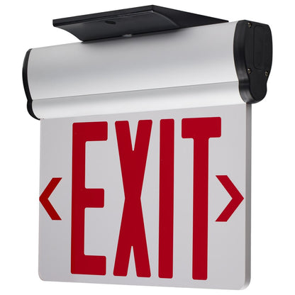 Satco 67-113 3.14W LED Fixture Red (Clear) Edge Lit Exit Sign 90min