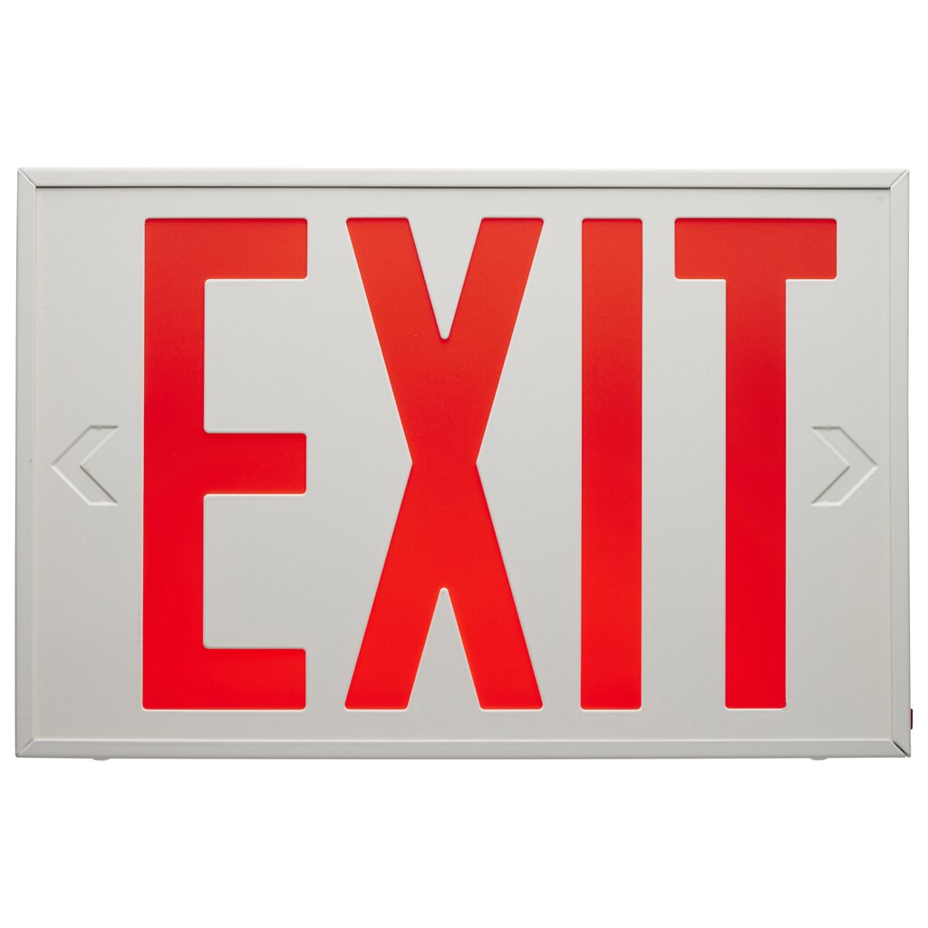 Satco 67-102 2W LED Fixture Red Exit Sign 90min Ni-Cad backup