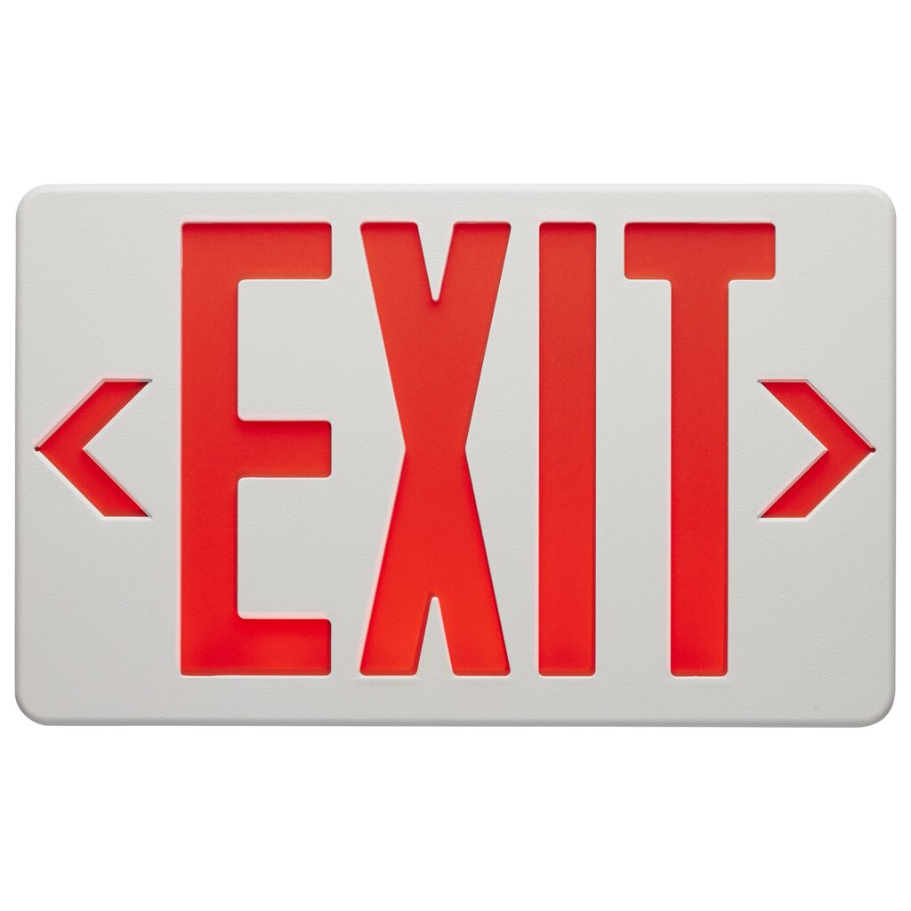 Satco 67-101 2.5W LED Fixture Red Exit Sign 90min Ni-Cad backup