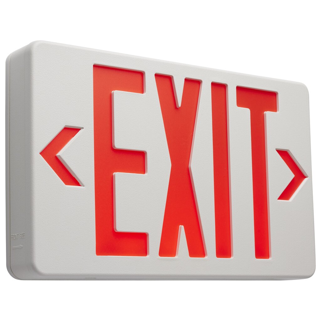 Satco 67-101 2.5W LED Fixture Red Exit Sign 90min Ni-Cad backup