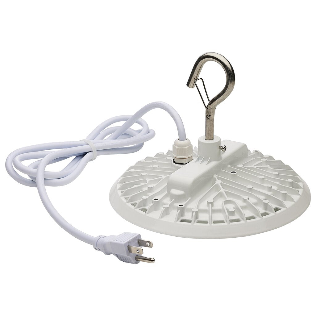 Satco 65-975 80W LED Fixture - Hi-Pro Shop Light with Plug 8" Dia.