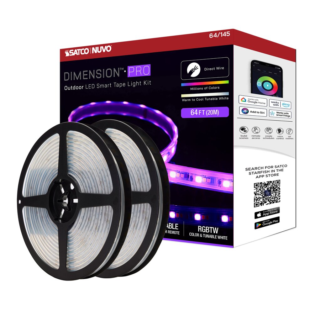 Satco 64-145 68W LED Fixture Dimension Pro - Tape light strip 64 ft.