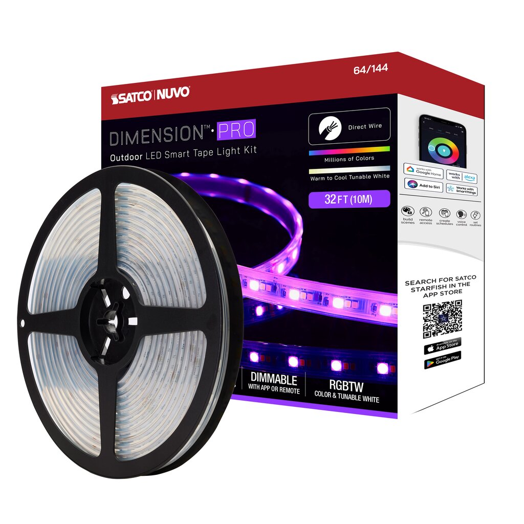 Satco 64-144 33W LED Fixture Dimension Pro - Tape light strip 32 ft.