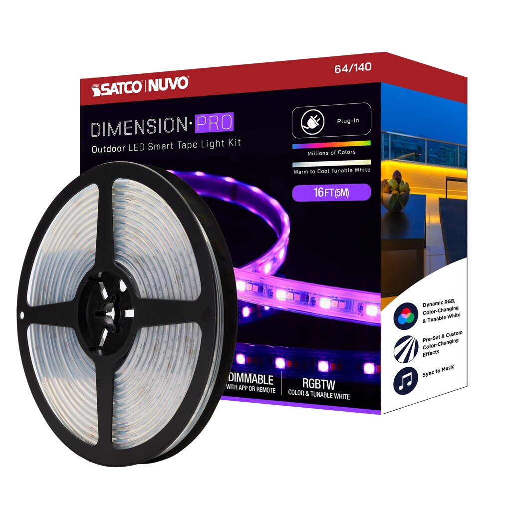 Satco 64-140 18W LED Fixture Dimension Pro - Tape light strip 16 ft.