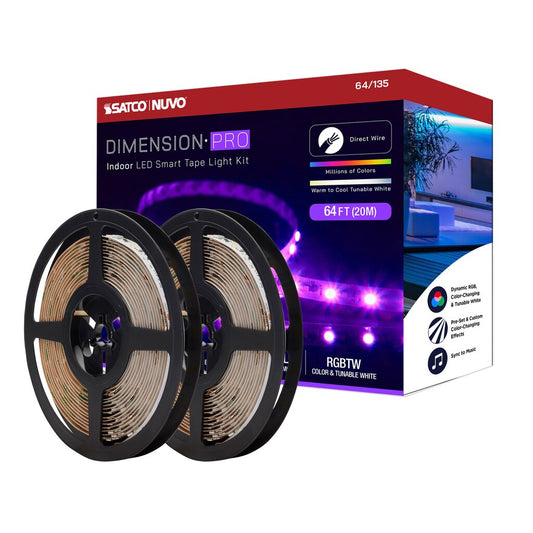 Satco 64-135 68W LED Fixture Dimension Pro - Tape light strip 64 ft.