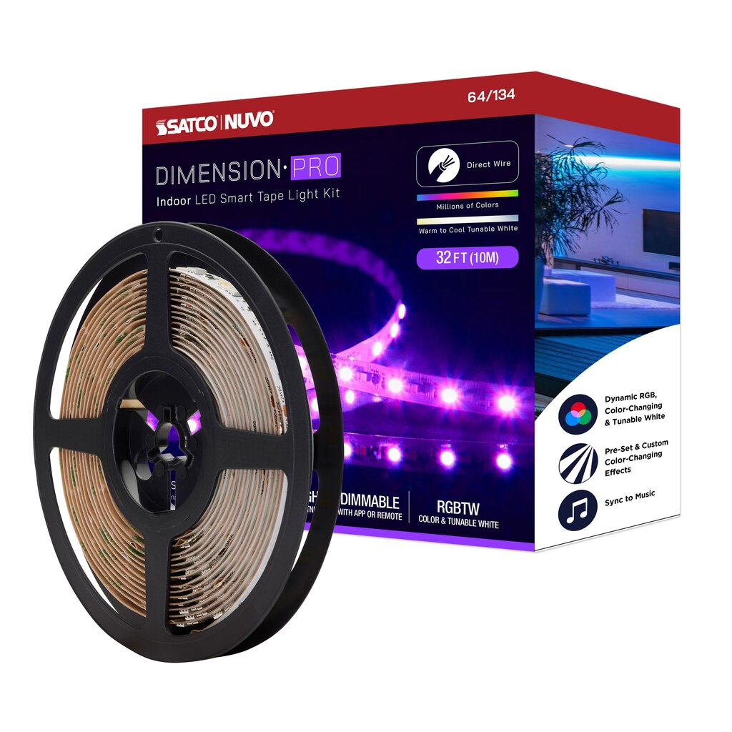 Satco 64-134 30W LED Fixture Dimension Pro - Tape light strip 32 ft.