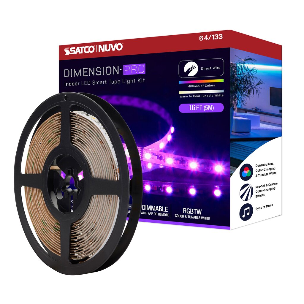 Satco 64-133 20W LED Fixture Dimension Pro - Tape light strip 16 ft.