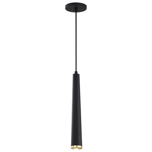 Satco 62-828 12W LED Fixture Melrose - 16" Pendant Matte Black and
