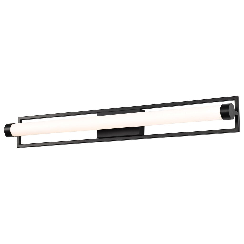 Satco 62-669 39W LED Fixture Canal Large Vanity - Matte Black Finish