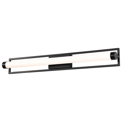 Satco 62-669 39W LED Fixture Canal Large Vanity - Matte Black Finish