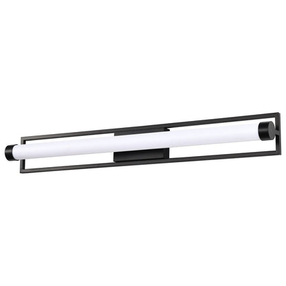 Satco 62-669 39W LED Fixture Canal Large Vanity - Matte Black Finish