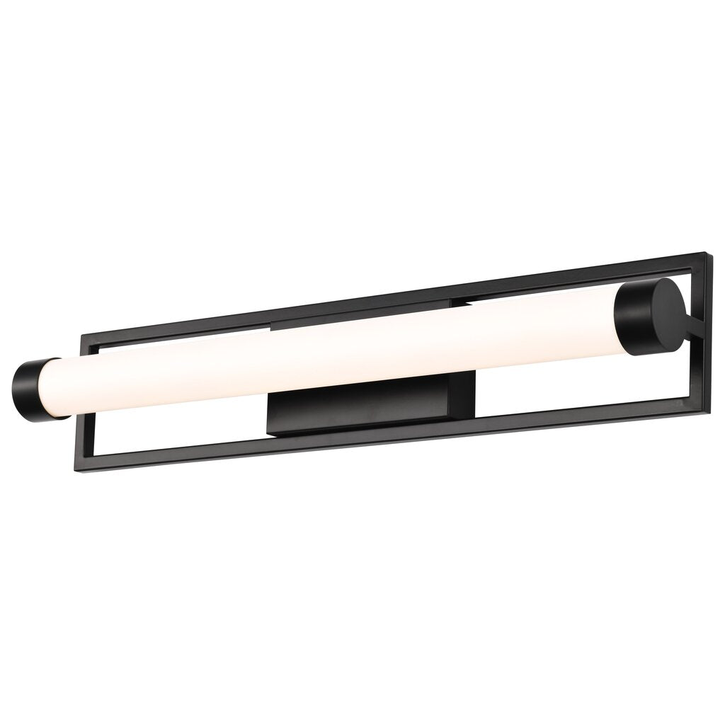 Satco 62-668 26W LED Fixture Canal Medium Vanity - Matte Black Finish