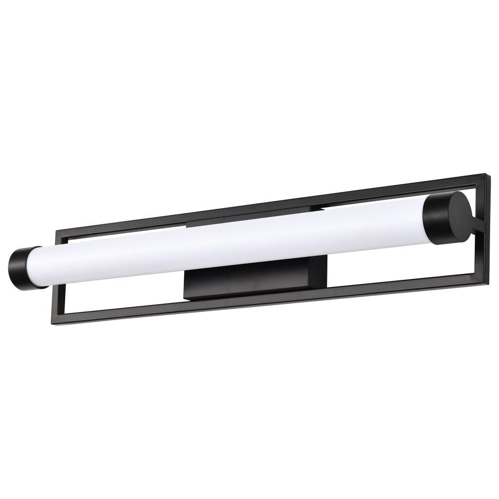 Satco 62-668 26W LED Fixture Canal Medium Vanity - Matte Black Finish