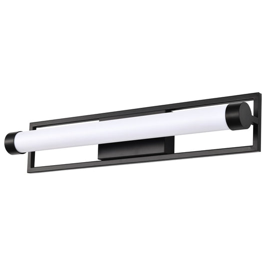 Satco 62-668 26W LED Fixture Canal Medium Vanity - Matte Black Finish