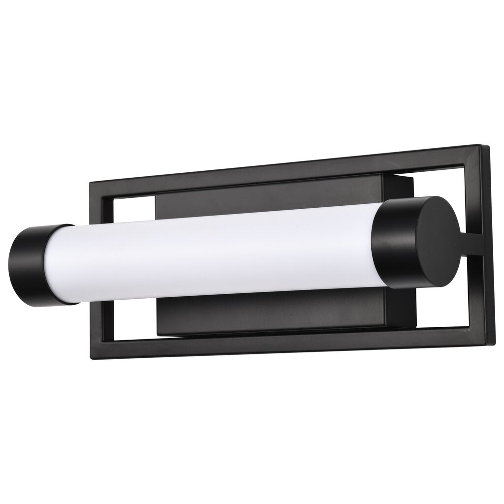 Satco 62-666 13W LED Fixture Canal Small Vanity - Matte Black Finish