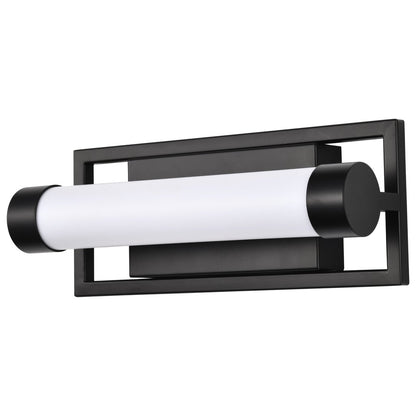 Satco 62-666 13W LED Fixture Canal Small Vanity - Matte Black Finish