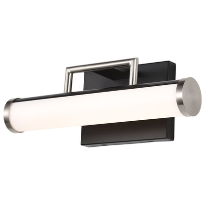 Satco 62-656 13W LED Fixture Solano Small Vanity - Black and Brushed