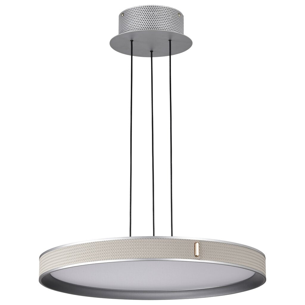 Satco 62-3021 40W LED Fixture Bandon - 20 Inch Pendant Gray with Off