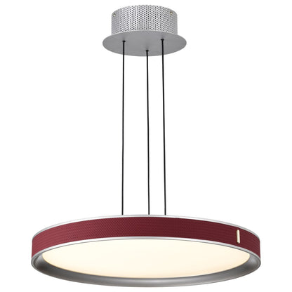 Satco 62-3011 40W LED Fixture Bandon - 20 Inch Pendant Gray with Red