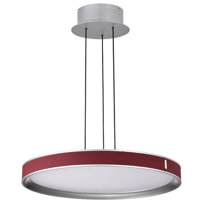 Satco 62-3011 40W LED Fixture Bandon - 20 Inch Pendant Gray with Red