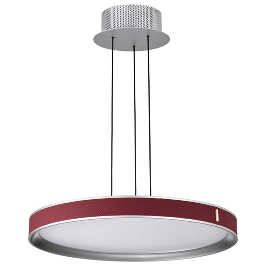 Satco 62-3011 40W LED Fixture Bandon - 20 Inch Pendant Gray with Red
