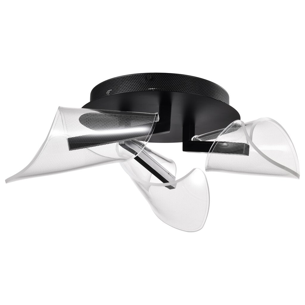 Satco 62-2284 18W LED Fixture Sedona - 22 Inch Flush Mount Matte Black