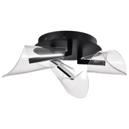 Satco 62-2284 18W LED Fixture Sedona - 22 Inch Flush Mount Matte Black
