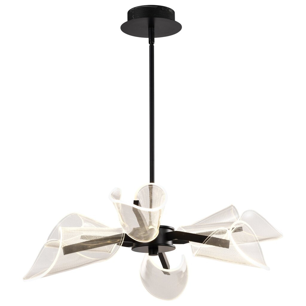 Satco 62-2281 31W LED Fixture Sedona - 28 Inch 6 Light Chandelier