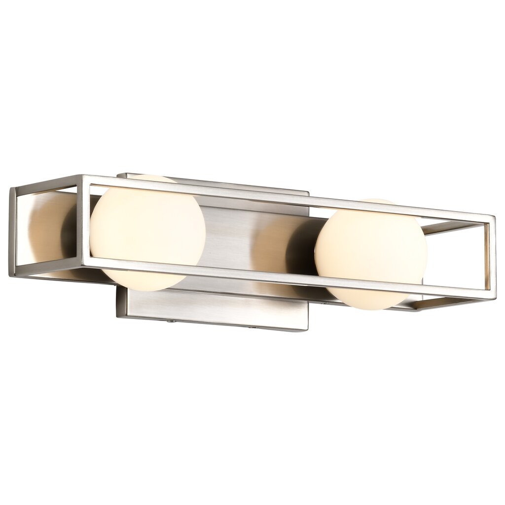 Satco 62-2252 10W LED Fixture Jenkins - 16 Inch 2 Light Vanity Brushed